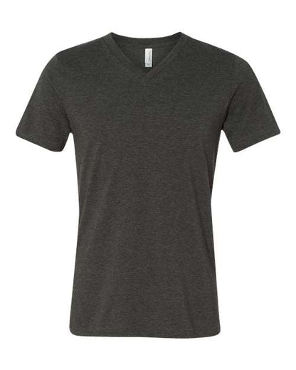 Unisex Heather CVC V-Neck Tee - Athletic Heather