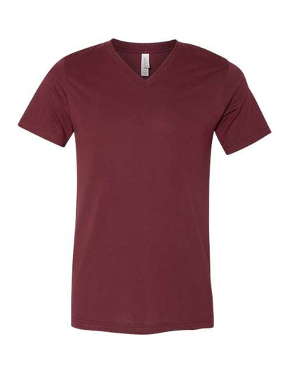 Unisex Heather CVC V-Neck Tee - Athletic Heather