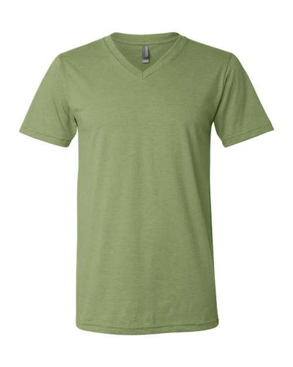 Unisex Heather CVC V-Neck Tee - Athletic Heather