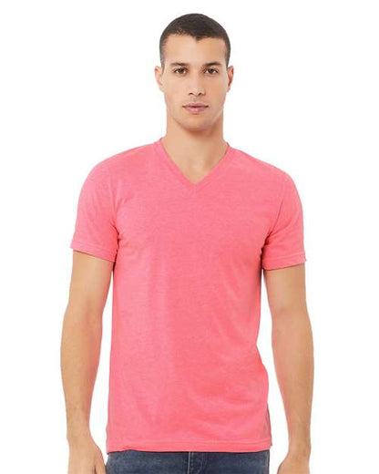 BELLA + CANVAS Unisex Heather CVC V-Neck Tee 3005CVC