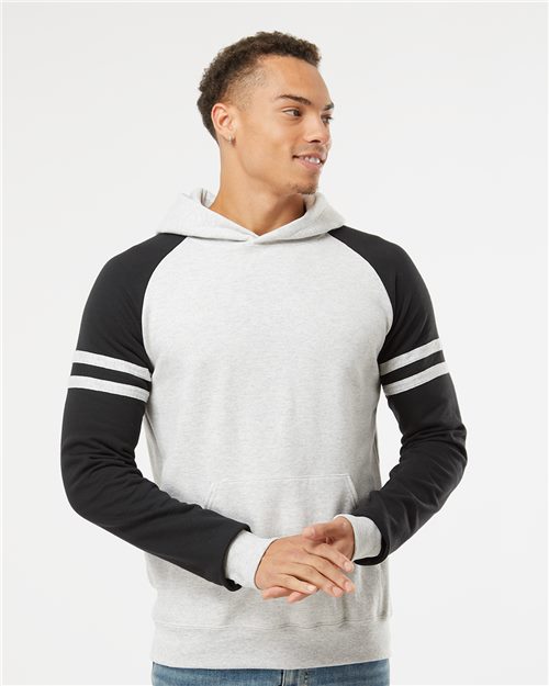 Unisex Nublend® Varsity Colorblocked Raglan Hooded Sweatshirt