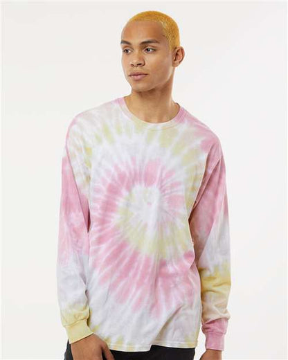 Unisex Tie-Dyed Long Sleeve T-Shirt - Barbados