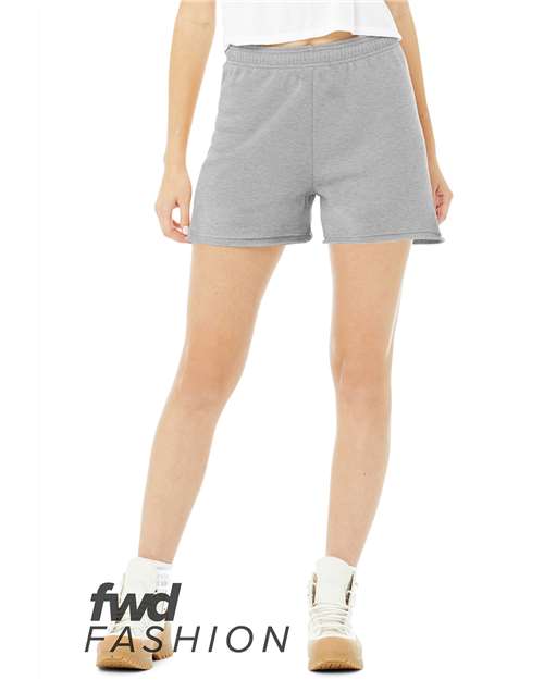 BELLA + CANVAS Women's FWD Fashion Cutoff Fleece Shorts 3797