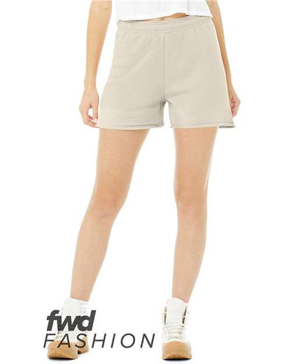 BELLA + CANVAS Women's FWD Fashion Cutoff Fleece Shorts 3797