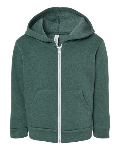 BELLA + CANVAS Toddler Sponge Fleece Full-Zip Hoodie Sweatshirt 3739T
