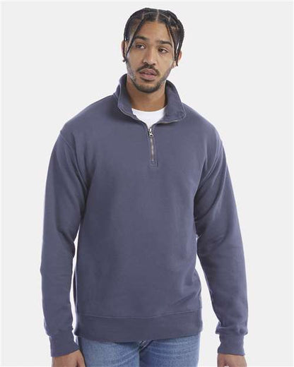 ComfortWash by Hanes Unisex Garment-Dyed Quarter-Zip Sweatshirt GDH425