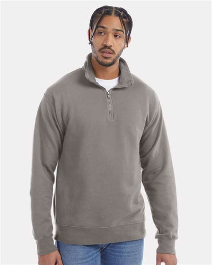 Unisex Garment-Dyed Quarter-Zip Sweatshirt