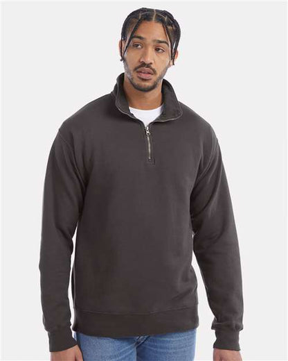 Unisex Garment-Dyed Quarter-Zip Sweatshirt