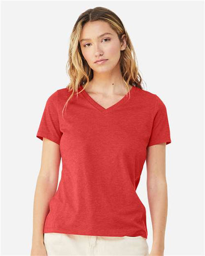 Women's Relaxed Heather CVC V-Neck Tee