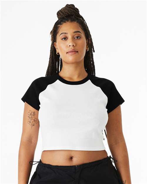BELLA + CANVAS Women's Micro Rib Raglan Baby Tee 1201