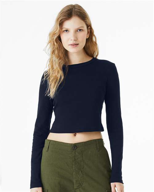 BELLA + CANVAS Women's Micro Rib Long Sleeve Baby Tee 1501