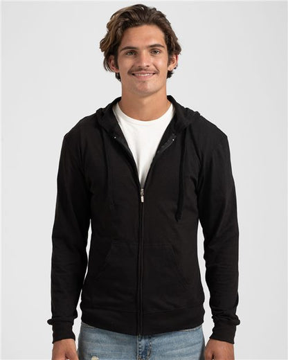 Unisex Beach Full-Zip Hooded Long Sleeve T-Shirt