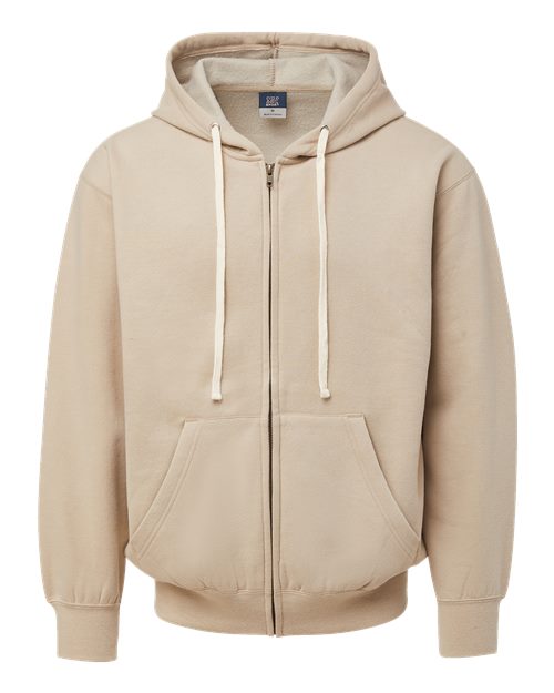 Unisex Vintage Fleece Full-Zip Hooded Sweatshirt