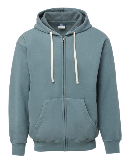 Unisex Vintage Fleece Full-Zip Hooded Sweatshirt