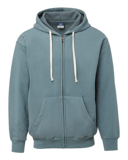 Unisex Vintage Fleece Full-Zip Hooded Sweatshirt