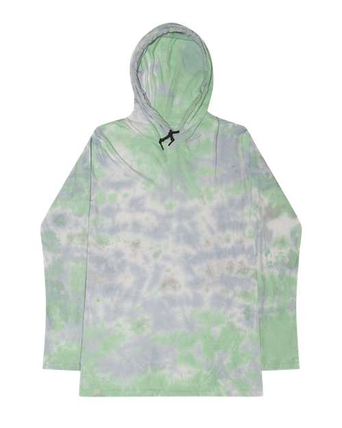 Unisex Tie-Dyed Hooded Long Sleeve T-Shirt