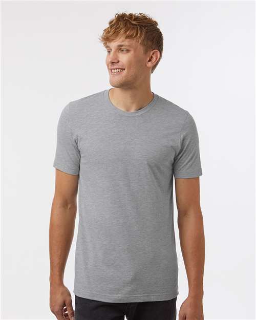 Unisex Combed CVC T-Shirt - Heather Black