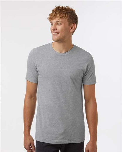 Unisex Combed CVC T-Shirt - Heather Black