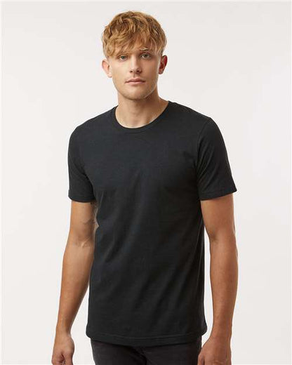 Unisex Combed CVC T-Shirt - Heather Black