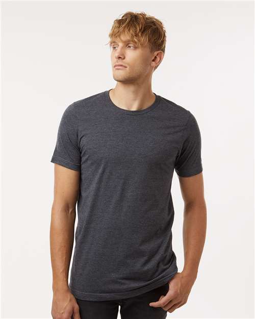 Unisex Combed CVC T-Shirt - Heather Black