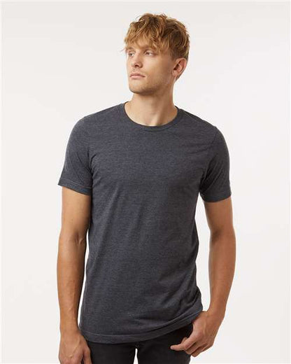 Unisex Combed CVC T-Shirt - Heather Black