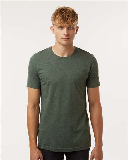 Unisex Combed CVC T-Shirt - Heather Black