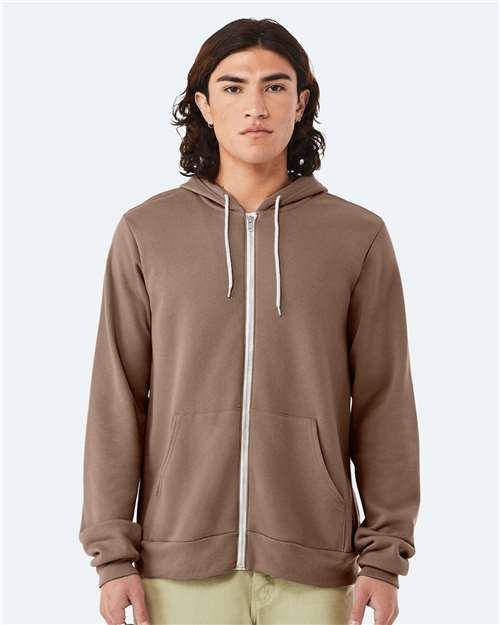 BELLA + CANVAS Unisex Sponge Fleece Full-Zip Hoodie Sweatshirt 3739