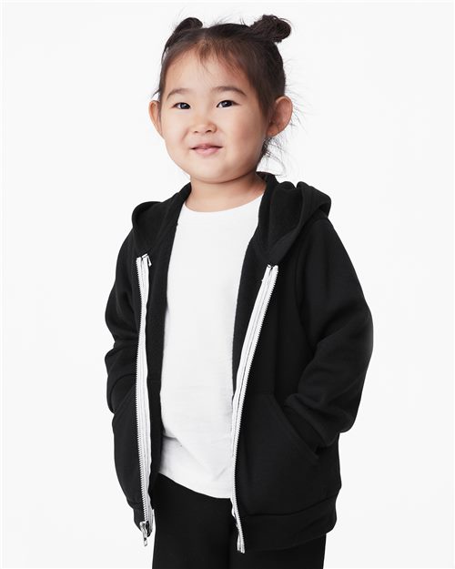BELLA + CANVAS Toddler Sponge Fleece Full-Zip Hoodie Sweatshirt 3739T