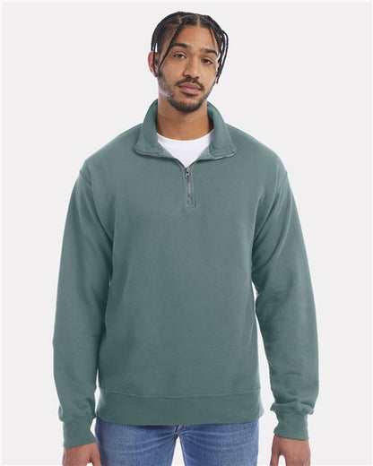 Unisex Garment-Dyed Quarter-Zip Sweatshirt