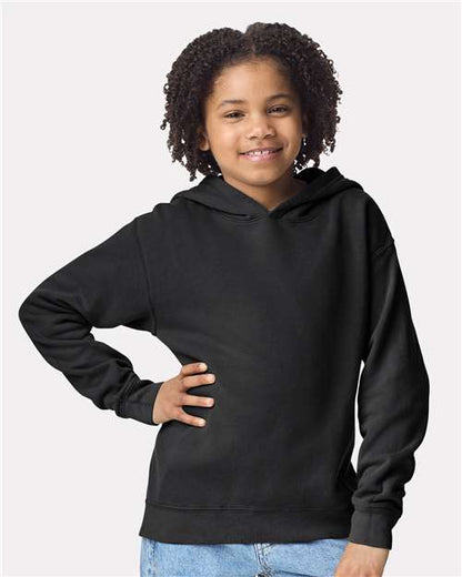 Youth Garment-Dyed Lightweight Fleece Hooded Sweatshirt