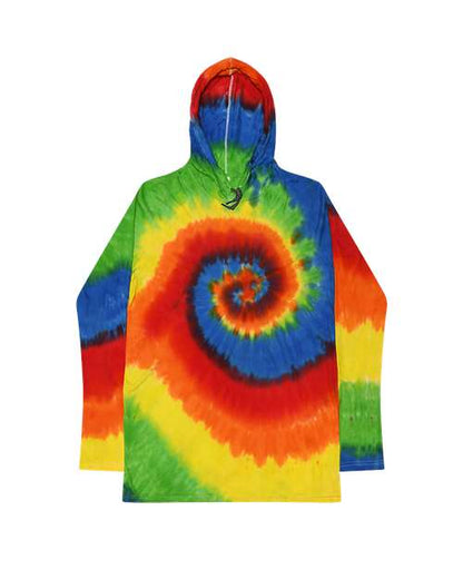Unisex Tie-Dyed Hooded Long Sleeve T-Shirt