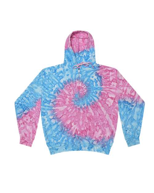Unisex Tie-Dyed Full-Zip Hooded Sweatshirt