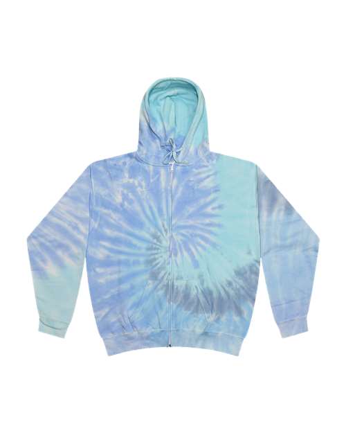 Unisex Tie-Dyed Full-Zip Hooded Sweatshirt