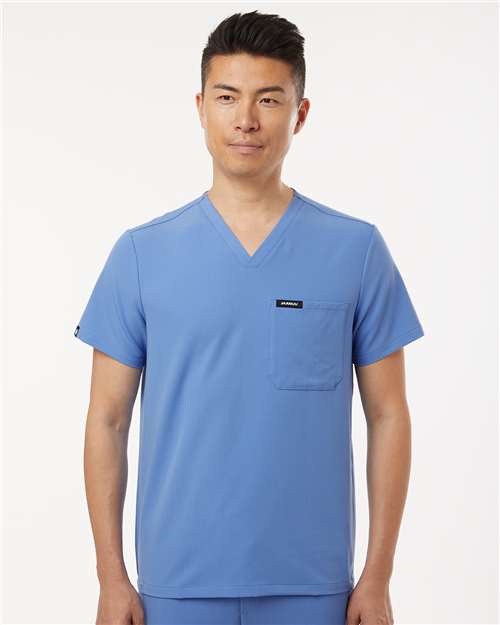 Jaanuu Men's Holmes Everyday 1-Pocket Scrub V-Neck Top M10001