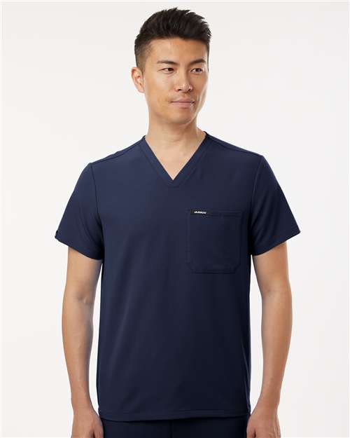 Jaanuu Men's Holmes Everyday 1-Pocket Scrub V-Neck Top M10001