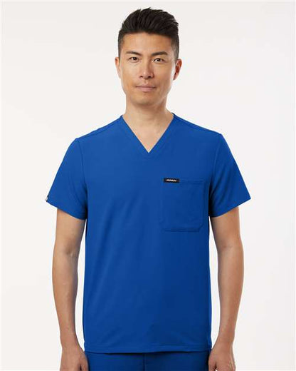 Jaanuu Men's Holmes Everyday 1-Pocket Scrub V-Neck Top M10001