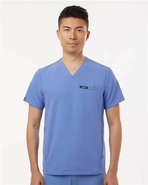 Jaanuu Men's Platt 3-Pocket Scrub V-Neck Top M10002