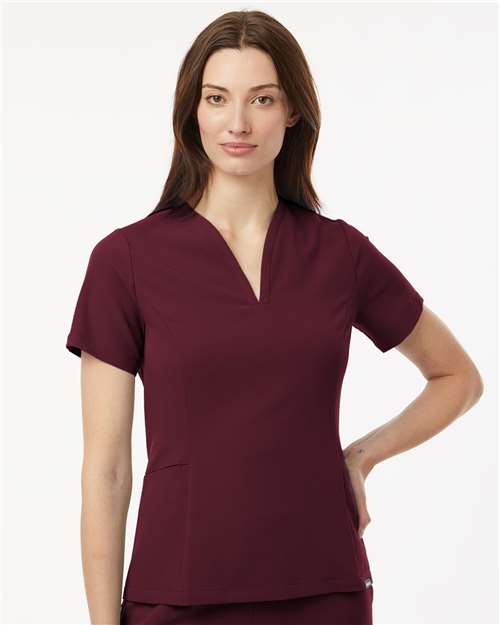 Jaanuu Women's Calix Fit & Flare Scrub V-Neck Top W10003
