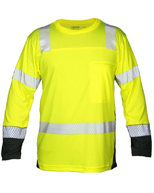 Kishigo Unisex Premium Black Series® Cool Touch Class 3 Long Sleeve T-Shirt 9177