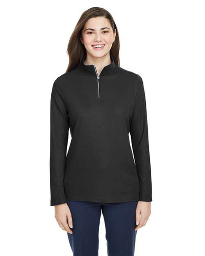 CORE365 Women's Fusion ChromaSoft™ Pique Quarter-Zip Pullover CE405W