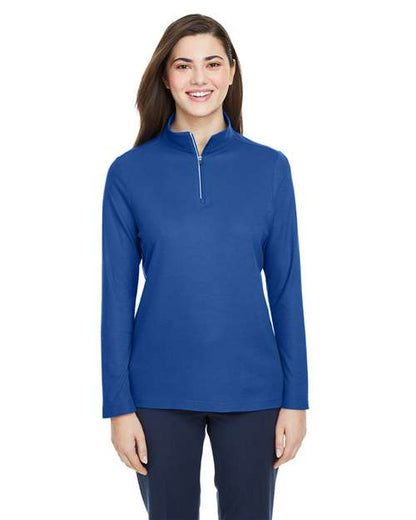 CORE365 Women's Fusion ChromaSoft™ Pique Quarter-Zip Pullover CE405W