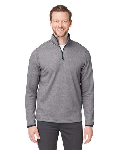 CORE365 Men's Venture Heathered Stripe Quarter-Zip Pullover CE73