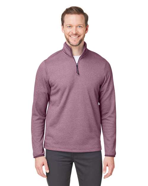 CORE365 Men's Venture Heathered Stripe Quarter-Zip Pullover CE73