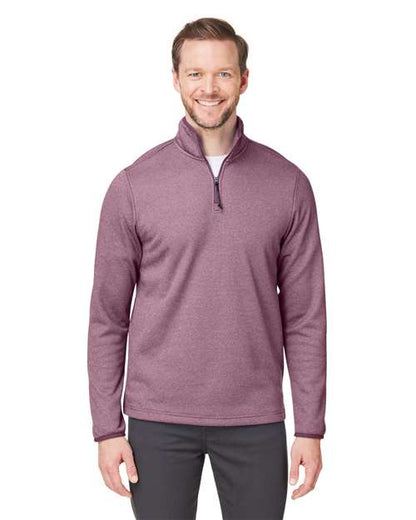 CORE365 Men's Venture Heathered Stripe Quarter-Zip Pullover CE73