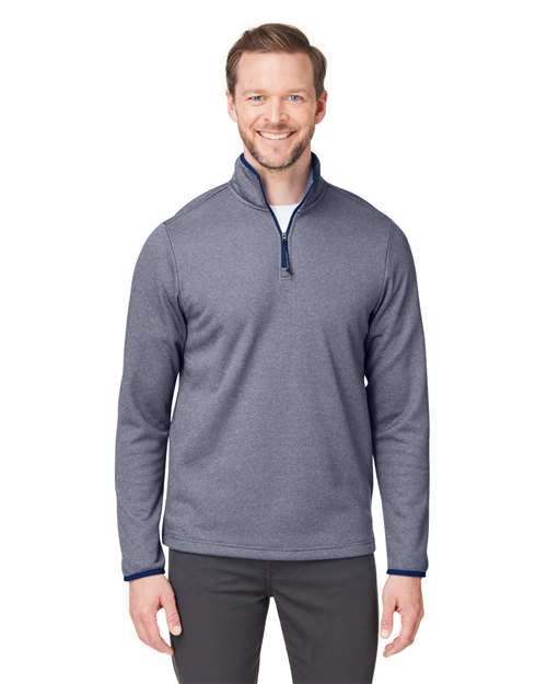CORE365 Men's Venture Heathered Stripe Quarter-Zip Pullover CE73