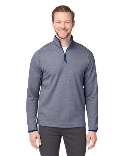 CORE365 Men's Venture Heathered Stripe Quarter-Zip Pullover CE73