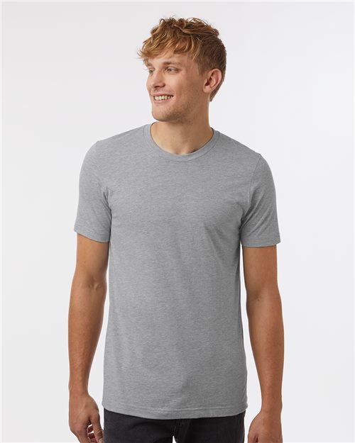 Unisex Combed CVC T-Shirt - Heather Black