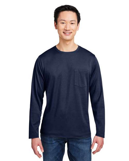 Harriton Unisex Charge Snag and Soil Protect Long Sleeve T-Shirt M118L