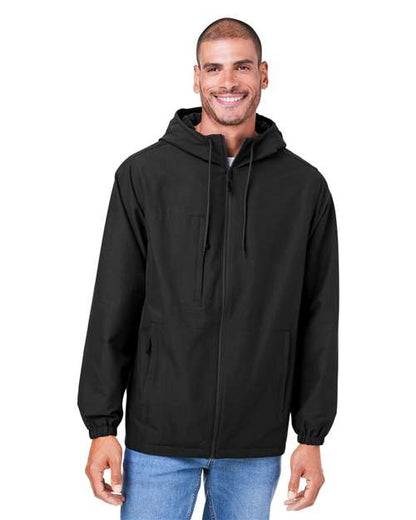 Harriton Unisex Flex Twill Hooded Jacket M73