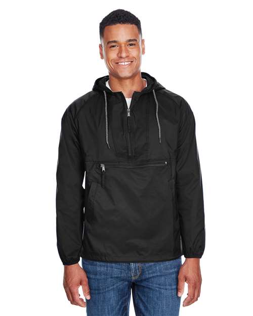 Harriton Unisex Packable Hooded Nylon Jacket M750